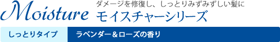 Moistureダメージを修復し、しっとりみずみずしい髪に|モイスチャーシリーズ